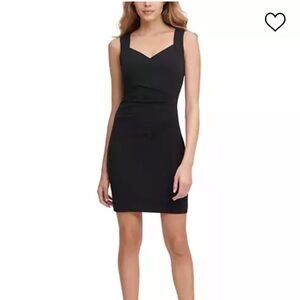 Scuba Crepe sweetheart neck sheath dress
